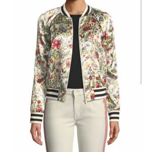MOTHER Botanical Print Bomber Jacket - Multicolor